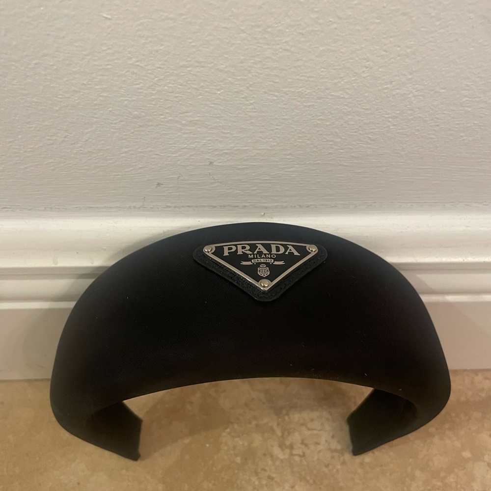 Prada Black Logo Headband